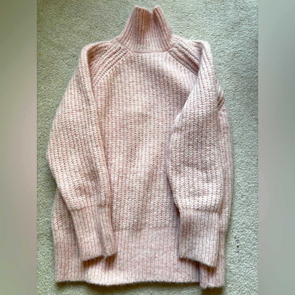 Zara baby pink wool sweater
